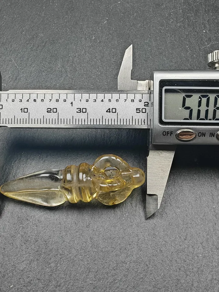 Gandhanra Old Crystal Dorje Vajra / Phurba Amulet - Tibetan Dharma Ritual Implement - Decades Old