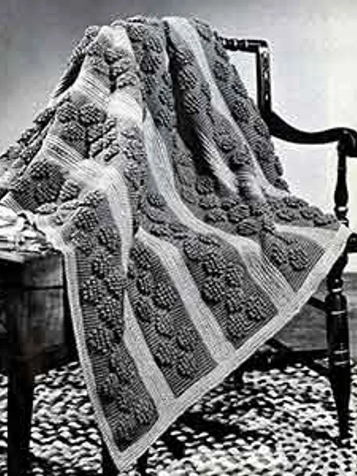 Crochet Pattern Vintage Afghan Hopscotch Digital Download PDF