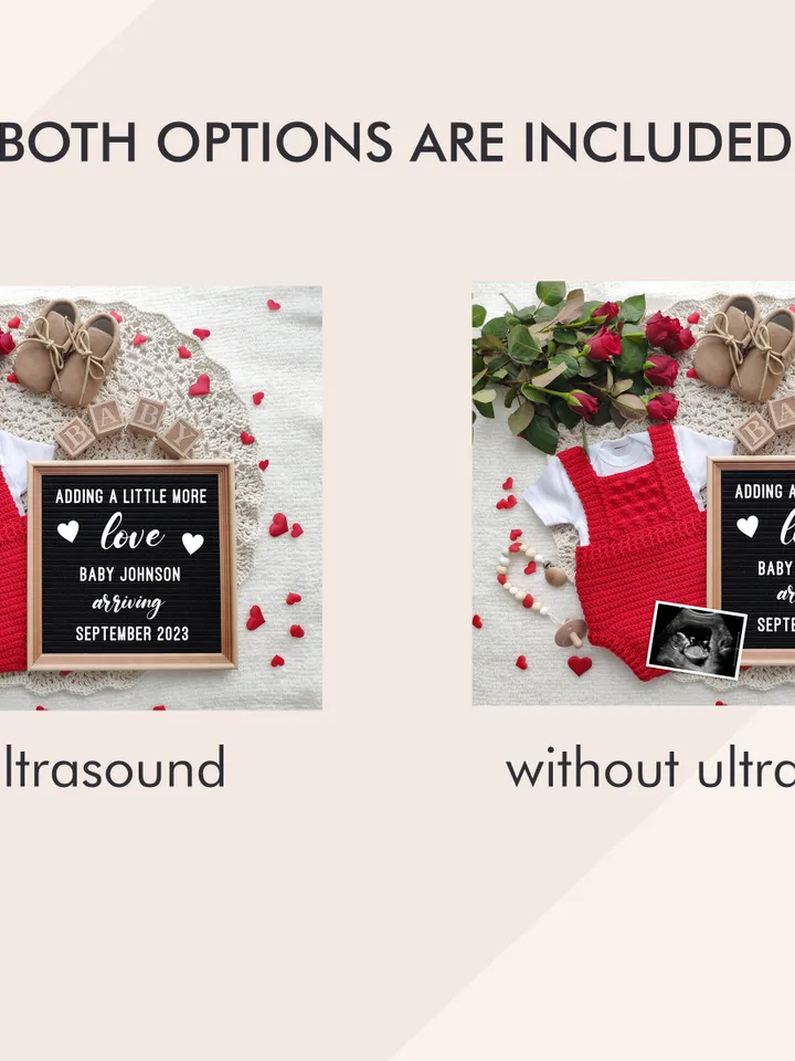 Valentines Day Pregnancy Announcement Digital, Valentines Baby Announcement, Love Pregnancy Announcement Editable Digital Template