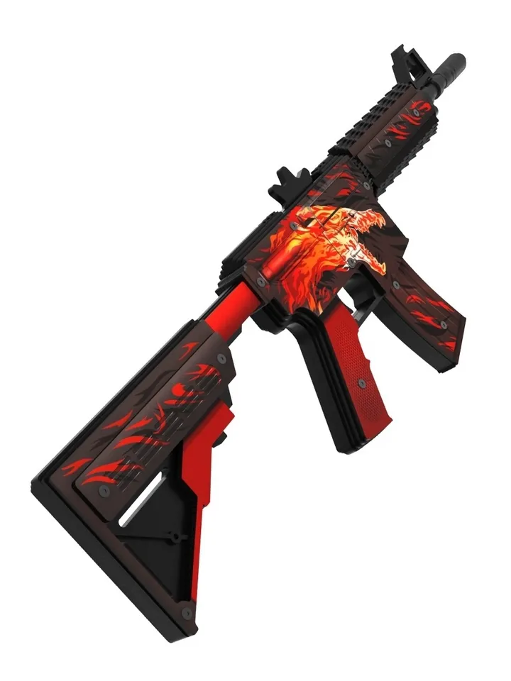 Wooden Automatic M4A4 Howl CS GO / Toy / Rubber Gun the knife is not included in the package