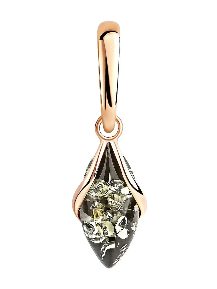 Jewelry pendant with natural Baltic amber made of 925 silver