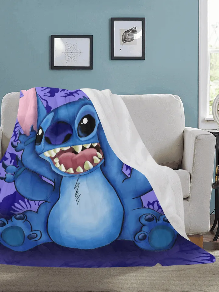 Stitch Blanket Lightweight Soft Microfiber Fleece