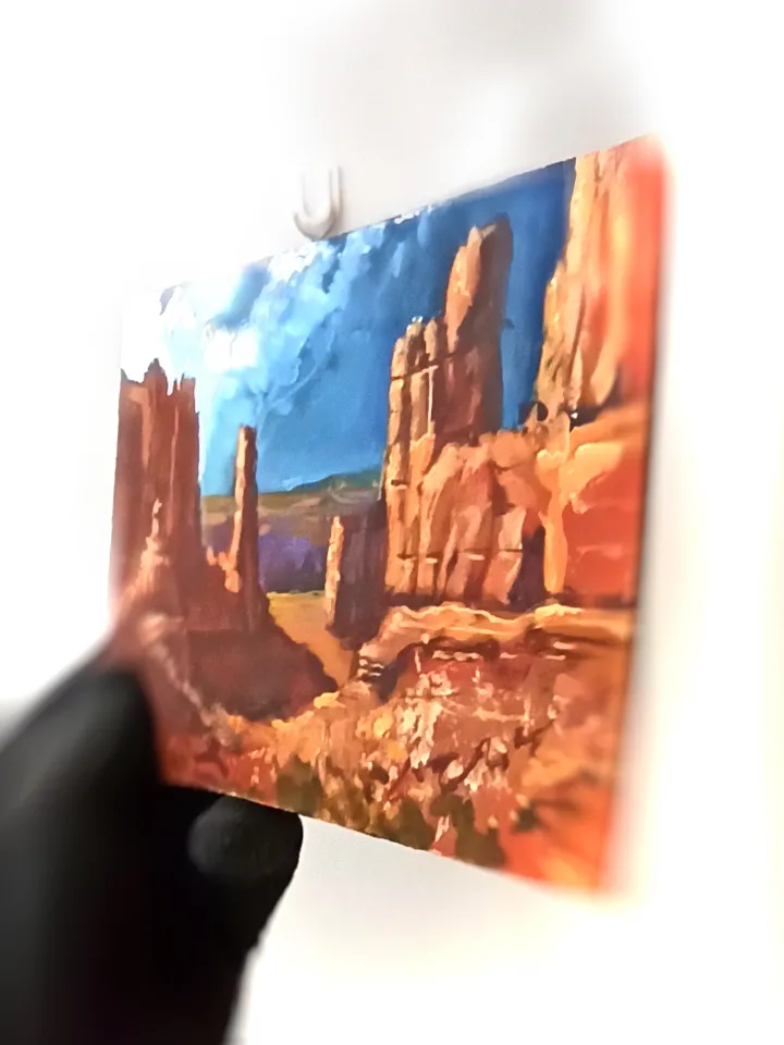 The Courthouse Towers. Original acrylic painting 5x7"
