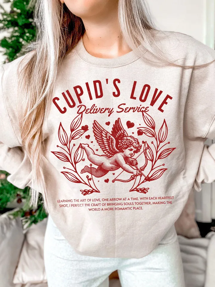 Retro Cupid's Love Delivery Coquette bow Png, Retro Valentine Shirt Design, Cupid Valentine's Day Png, Valentine Png, valentine's day bow