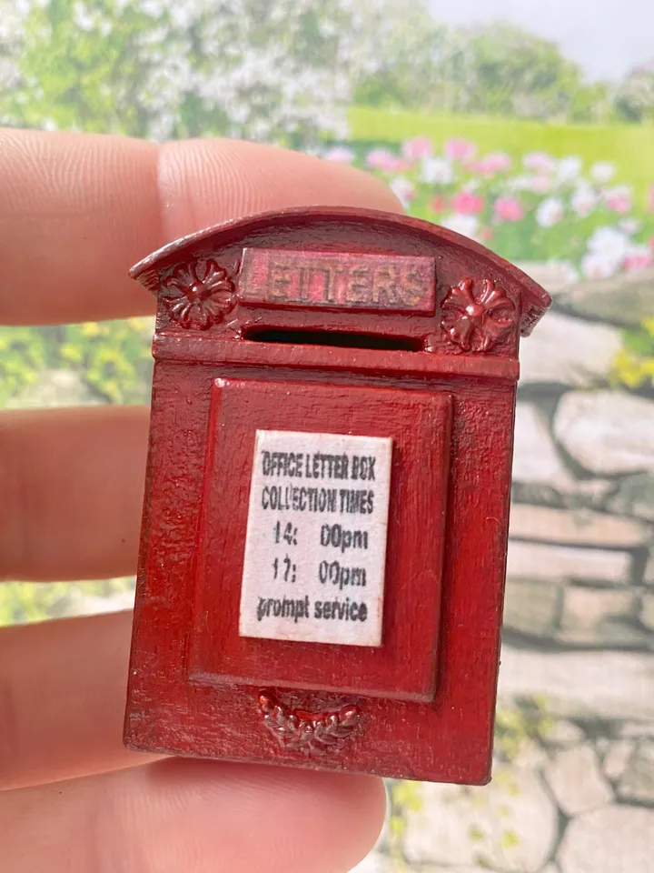 Miniature mailbox. Dollhouse miniature. Puppet miniature. 1:12.