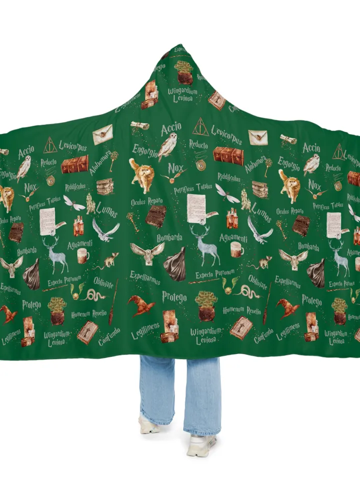 Wizarding World Snuggle Blanket ; Magic School Snuggle Blanket Owl Key Magic World Custom Wizard Snuggle Blanket Gift Baby Magic WBB12