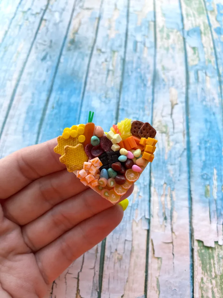 Miniature Easter Charcuterie Board with Polymer Clay