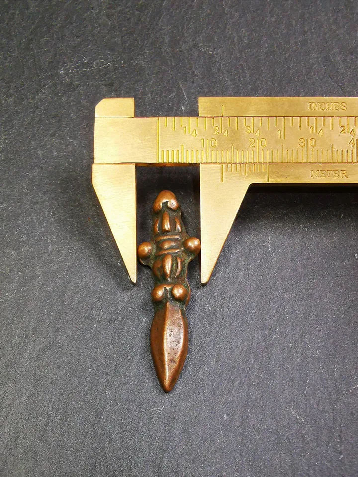 Gandhanra Vintage Tibetan Amulet ,Kila(Dorje Phurba) , Trantic Buddhism Ritual Implement Pendant,Made of Brass,1.7&quot;