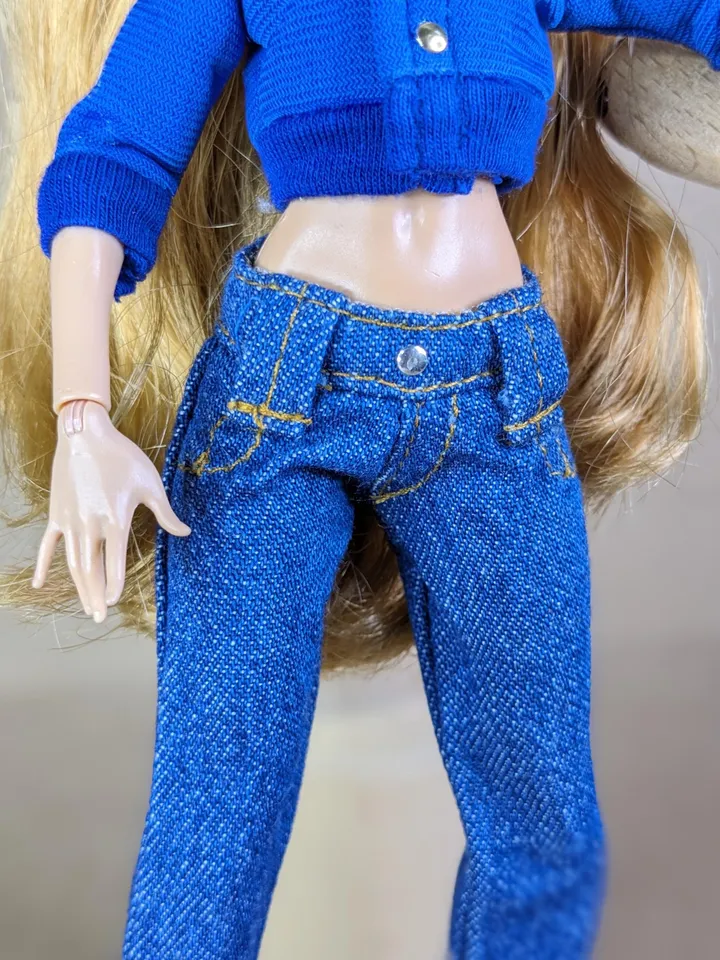 Blue jacket or jeans for 10.5-inch female dolls (MH, EAH)