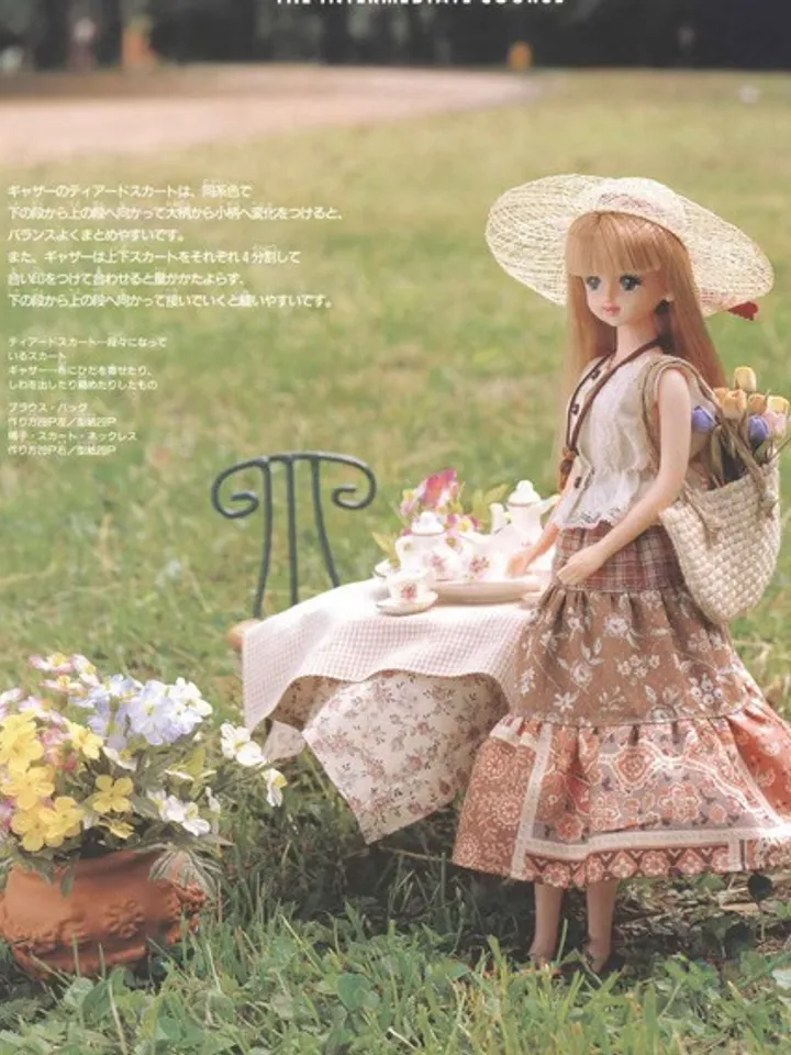 Clothes for Fashionable Dolls Japanese Magazine Sewing Pattern Wardrobe Clothes for Dolls Digital Download PDF