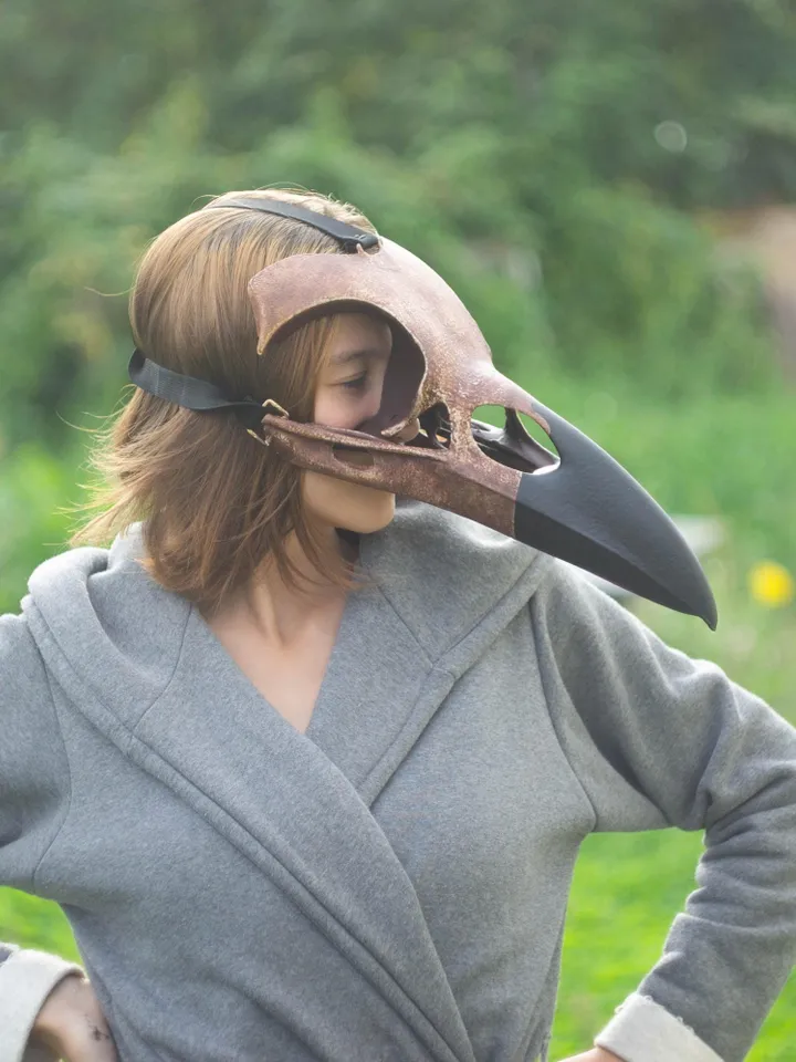 Bird Skull Mask, Raven Skull, Viking skull Mask, bird mask, plague doctor mask, steampunk mask, bird beak mask, Voodoo Mask, Raven Mask