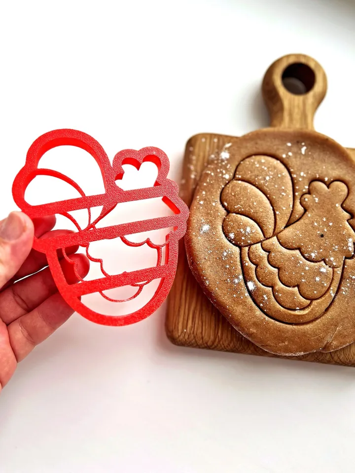 Easter cookie cutter Custom stamp for cake topper gingerbread decor cutters sugar cookies polimer clay