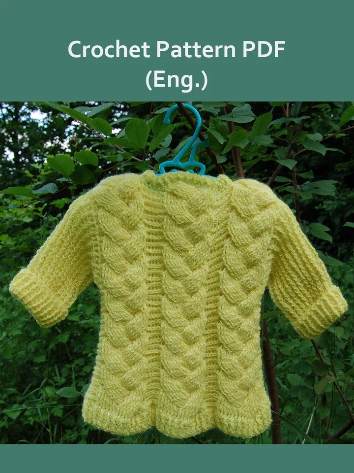 Crochet Baby Cardigan Pattern, crochet Baby coat Pattern, crochet baby gift, crochet newborn cardigan, infant cardigan, Baby sweater pattern, crochet baby clothes, PDF file in English