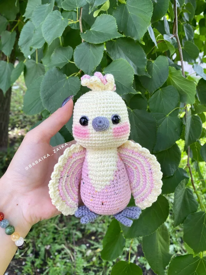 PDF Crochet Parrot Pattern, Amigurumi Bird, Crochet Bird Amigurumi Parrot Amigurumi animal Easy Pattern Keychain Pattern Small toy amigurumi