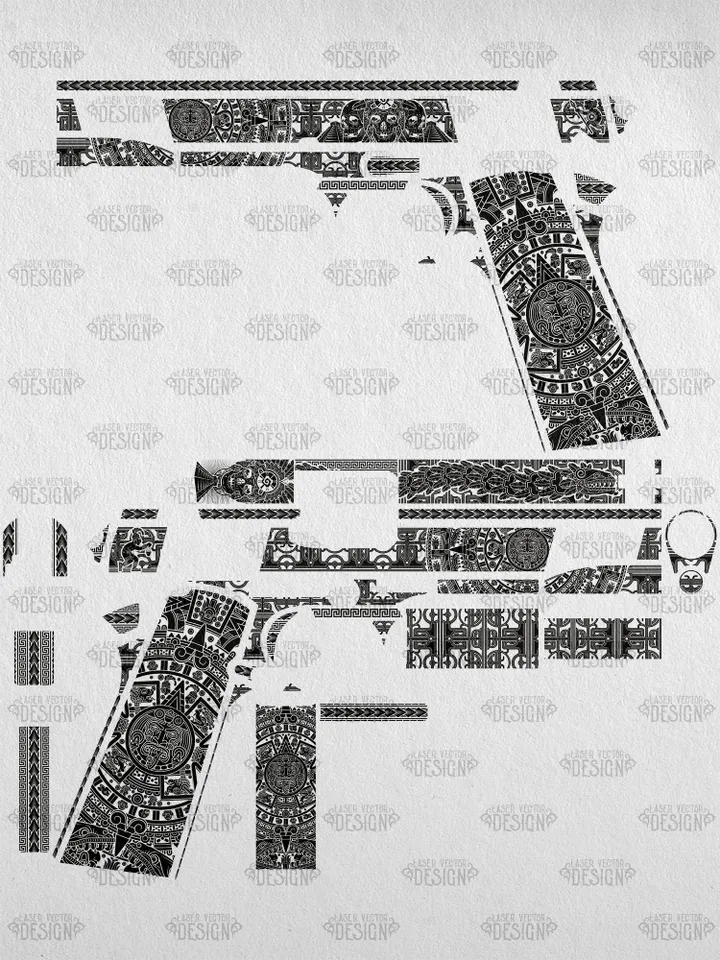 VECTOR DESIGN Rock Island Armory M 1911-A1 Standard FS Aztec calendar