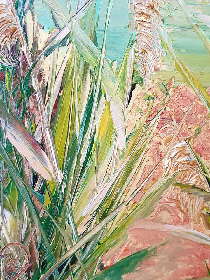 Beach Dunes Painting Coastal Original Art Landscape Wall Art Small Oil Painting