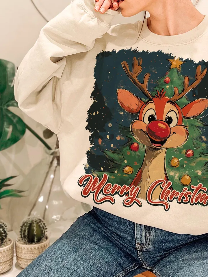 Retro Vintage Reindeer, Retro Christmas png,Christmas designs, Christmas png,Christmas sublimation,Retro Holidays png,Holiday vibes Rudolph