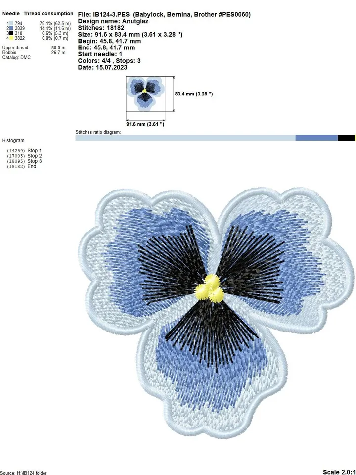 Pansies FSL machine embroidery designs Free standing lace embroidery pattern 3D embroidery motif Flower FSL embroidery brooch FSL hairpin