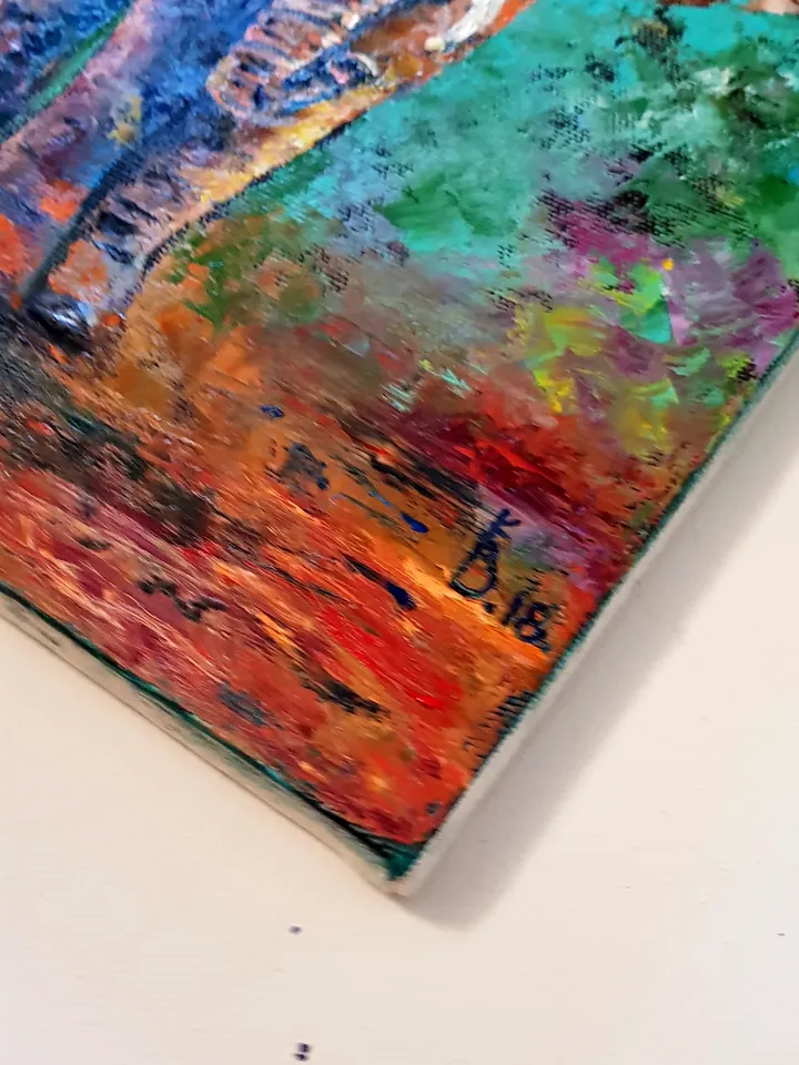 Elephant oil painting impressionism