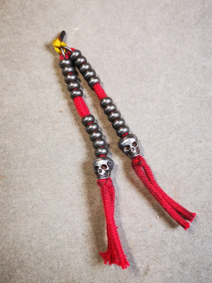 Gandhanra Handmade 7mm Cold Iron Tibetan Buddhist Prayer Bead Counters for 10-20mm Mala