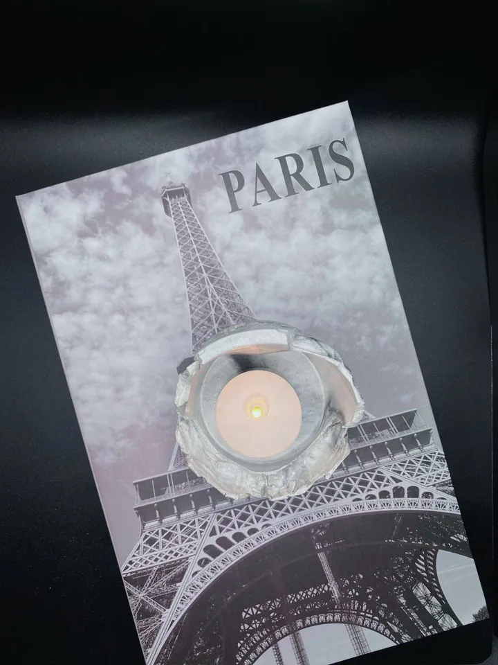 Decorative designer candlestick made of plaster