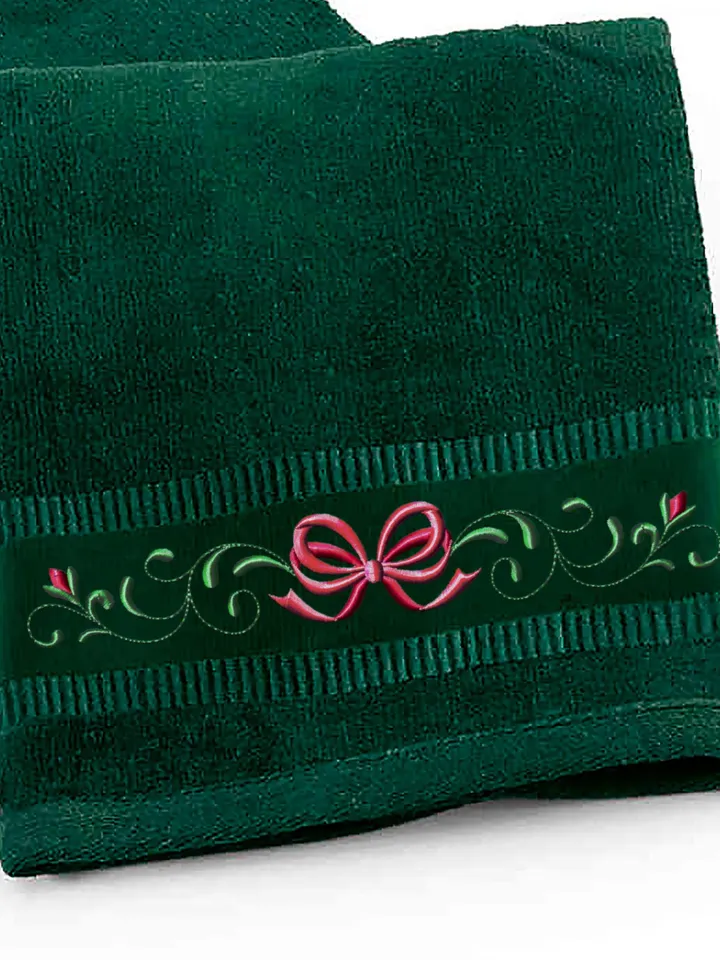 Bow embroidery design Machine embroidery pattern 4 size Scroll border embroidery, Pretty bow satin with flourish embroidery for girl #R41