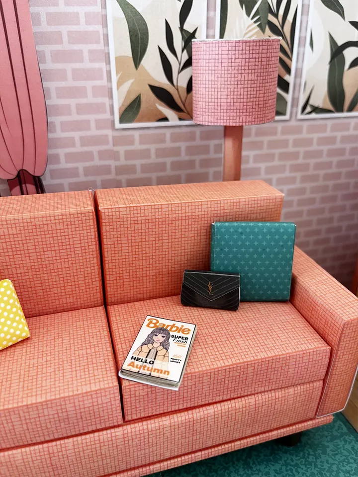 Paper Barbie Living Room in a Box