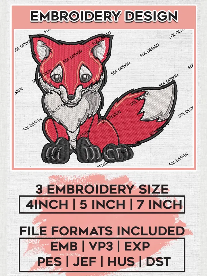 NCAA Marist Red Foxes Football Team Mascot Logo Embroidery Design Files, NCAA Marist Red Foxes Machine Embroidery, NCAA Teams, Game Day, 3 sizes, NCAA Machine embroidery designs, Digital Download