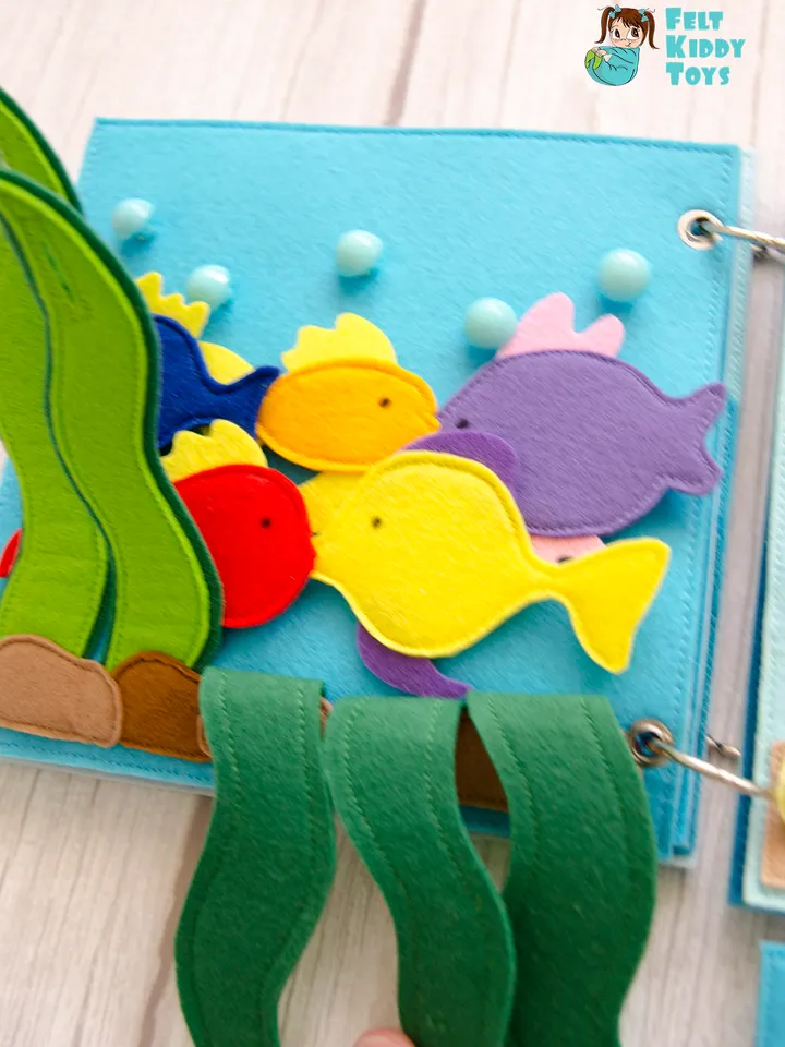 Quiet book page, Under the sea, Seaweed, Pattern and Tutorial, SVG files