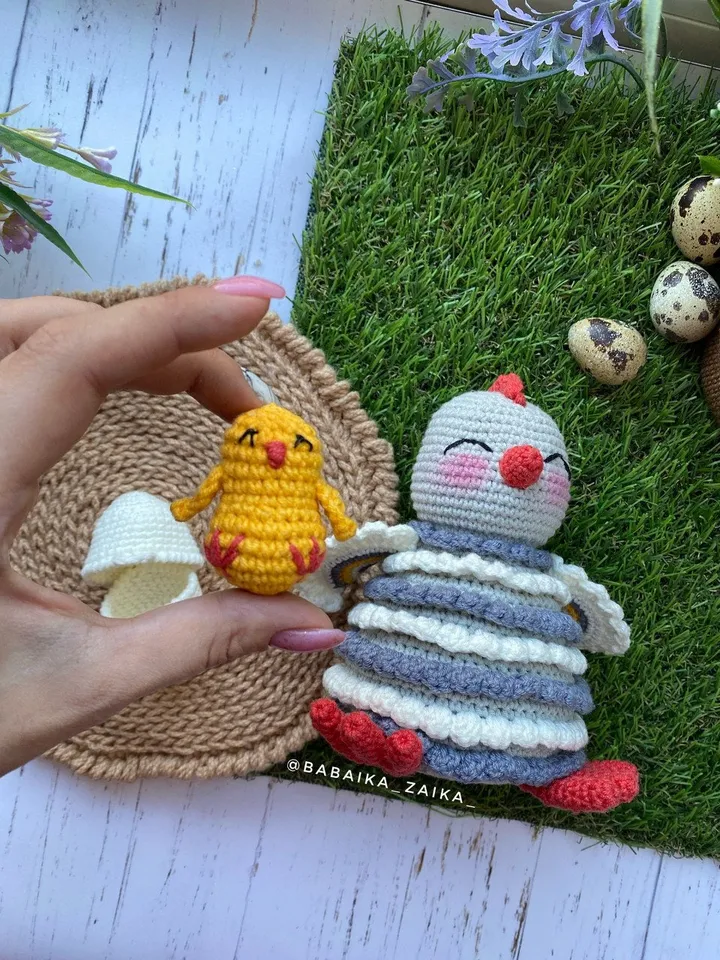 PDF Crochet Easter Chicken in the Basket Pattern, Amigurumi Chick in Egg, Crochet Easter Pattern, Amigurumi Chick, Amigurumi animal, bird