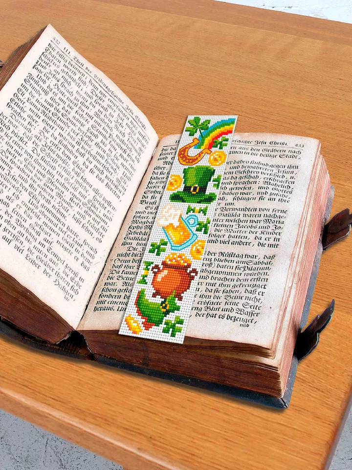 St Patrick bookmark cross stitch pattern PDF download Irish cross stitch sampler, Funny Bookmark pattern digital PDF, Patrick day gift #B256