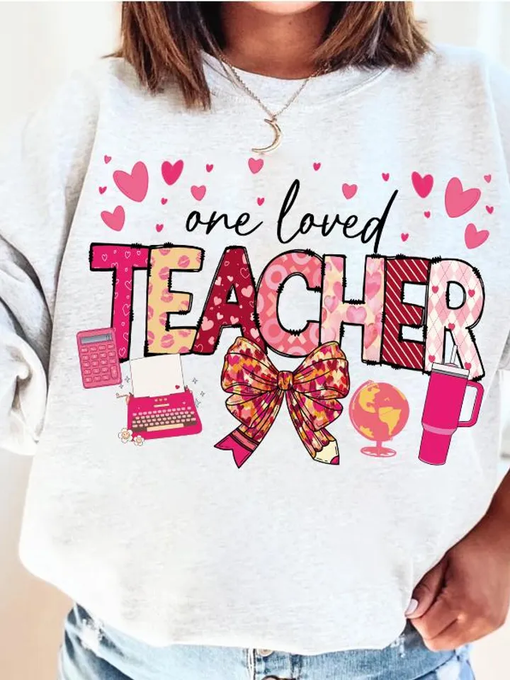 Teacher Valentine Png, Loved Teacher Png, Valentine's Day Teacher Png, Teacher Coquette Bow Png, Valentine Teacher Png, Retro Teacher Png
