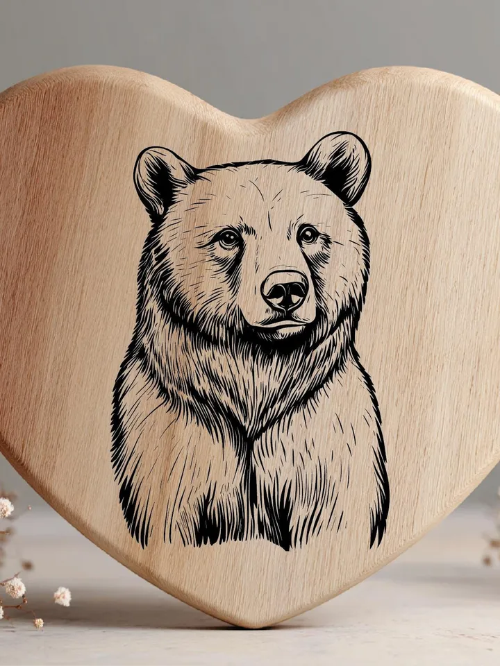 Vector 20 Bear Design Bundle forest Bear PNG for Sublimation Bear SVG file for cricut, Wild Bear Laser Cut file for engraving, Prints