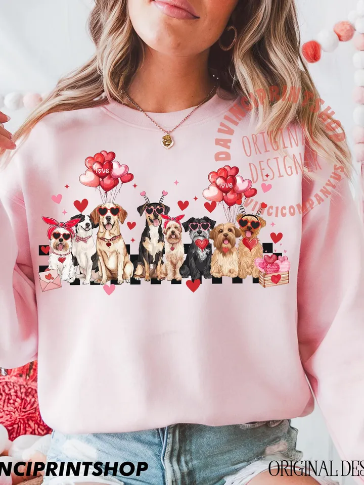 Valentines Day Dogs Png, Cute Valentines Day Png, Love Png, Dog Lover Png, Dog Valentines Png, Dogs Png, Valentines Day Shirt Png, Dog lover