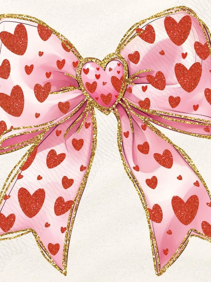 Pink valentine coquette heart png, you are loved png, Glitter Valentine Png, brushstroke valentine png, Valentine Png, Valentine coquette
