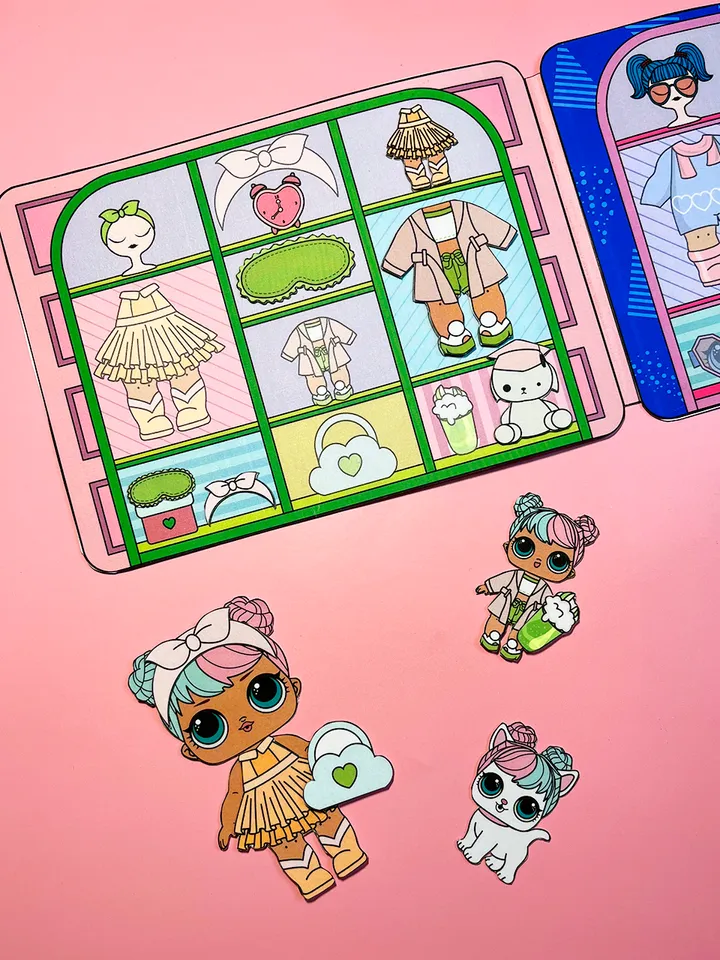 Paper dolls lol set with clothes