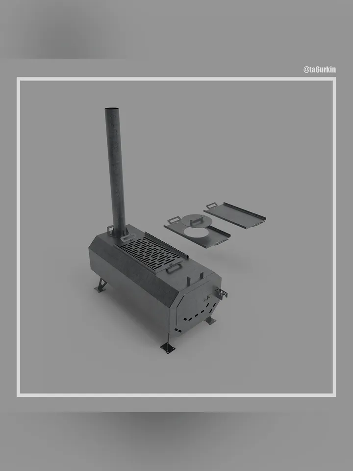 Welding Project Plans Drawings Stove 1 (DXF, PDF)