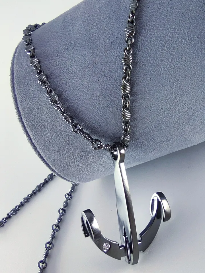 Silver Anchor Pendant - Amulet