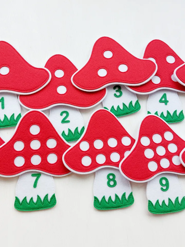 Felt Manual for Teaching Counting "FLY AGARIC COUNTING"