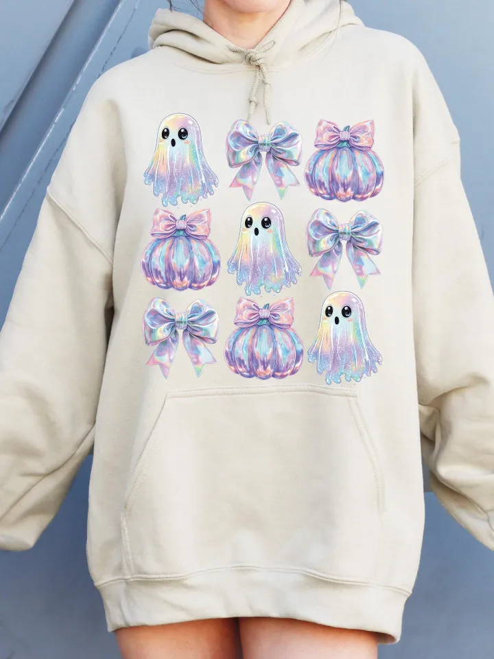 Retro Disco Iridescent Ghost Sublimation PNG Cute Disco Ghost PNG Retro Cute Ghost PNG Glitter Ghost Adorable Ghost Png Spooky Vibes Png