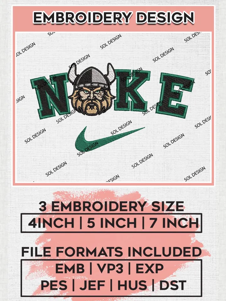 Nike Cleveland State Vikings Machine Embroidery Design, NCAA Cleveland State Vikings Embroidery Design files, NCAA Logo Embroidery Designs, NCAA Machine Embroidery Designs, Digital Download
