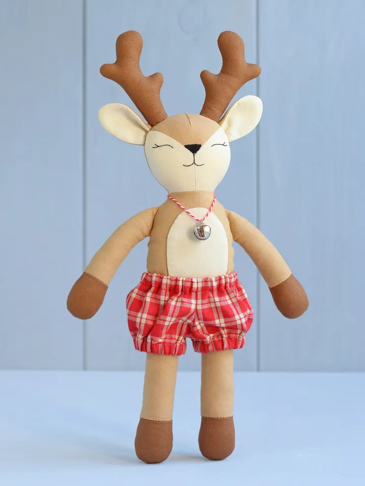 2 PDF Large Elf Doll and Large Deer Stuffed Animal Sewing Patterns Bundle