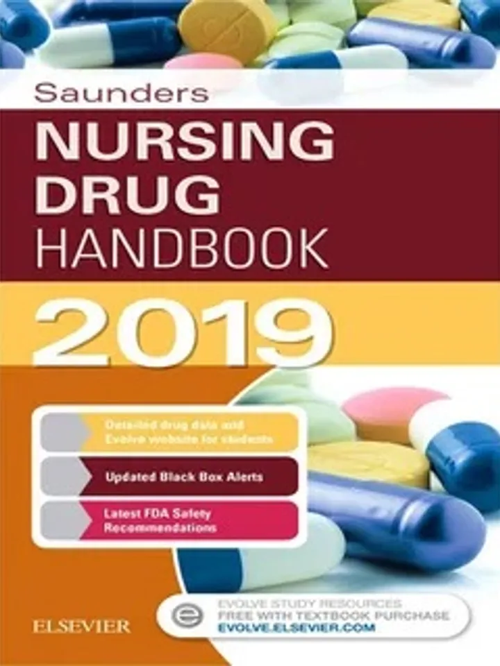 Saunders Nursing Drug Handbook 2019 Study Guide Digital Download Ebook PDF