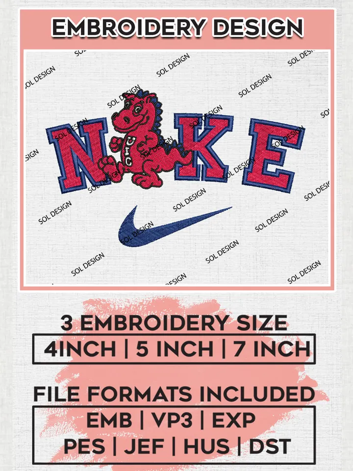 Nike UIC Flames Machine Embroidery Design, NCAA UIC Flames Embroidery Design files, NCAA Logo Embroidery Designs, NCAA Machine Embroidery Designs, Digital Download