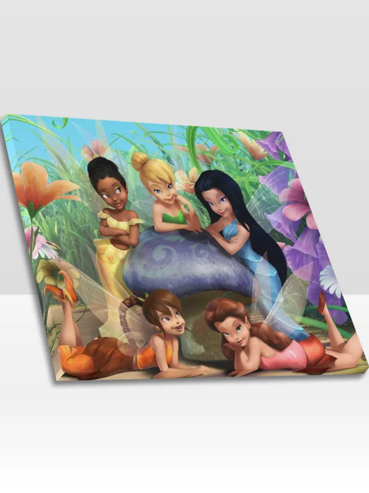 Tinker Bell Frame Canvas Print, Wall Art Home Decor Poster