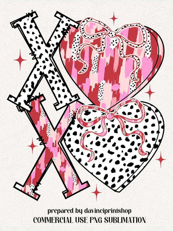 XOXO Valentine Day Heart Brushstroke png, Valentines png, Xoxo png, Valentines Coquette Bow png, Valentines Day png, Valentines Heart png