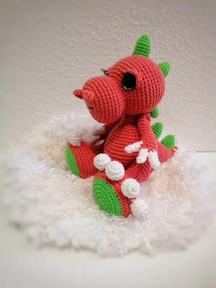 PDF crochet Tyrannosaurus Amigurumi crochet pattern Dinosaur, T-Rex, cute dino, amigurumi dino, baby dino, crochet dinosaur, crochet animal
