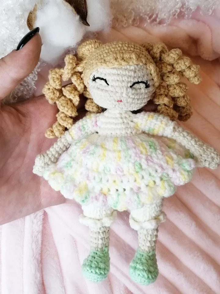 PDF Crochet Pattern Sleeping Baby Doll, Amigurumi Doll Pattern, Cute Handmade Crochet Doll, DIY Baby Doll Gift, Eco-Friendly Handmade Toy