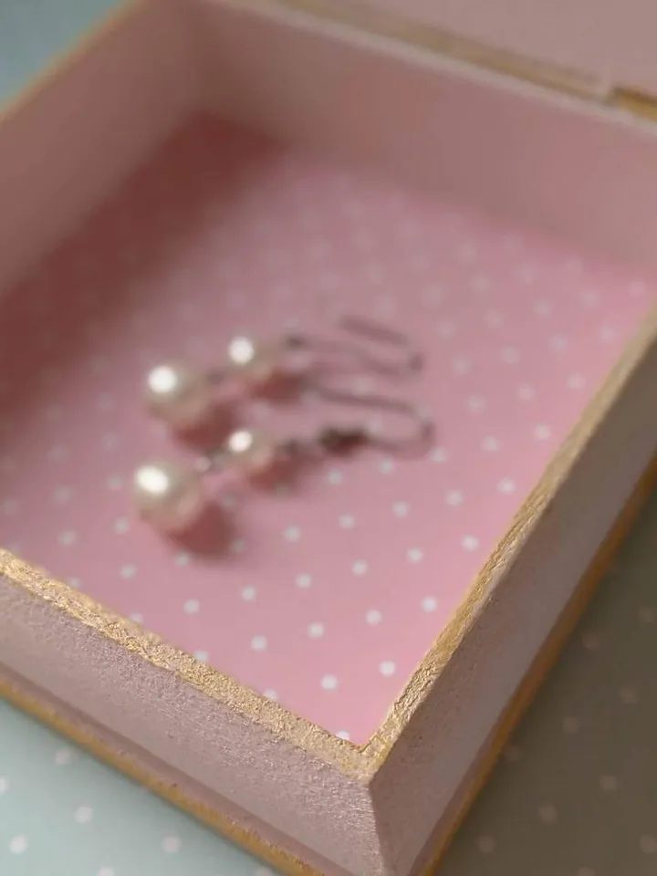 Small jewelry box with pink peony Shabby chic decor Trinket box for girl  Gift for woman for Mother's day Valentine's Day Birthday Wedding Christmas