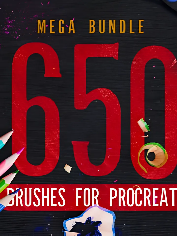 650 Procreate Brushes Mega Bundle